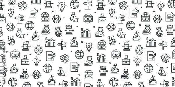 Fototapeta FINANCE SEAMLESS PATTERN