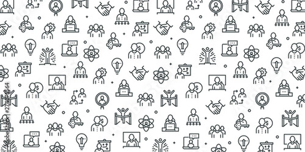 Obraz CORPORATE DEVELOPMENT SEAMLESS PATTERN