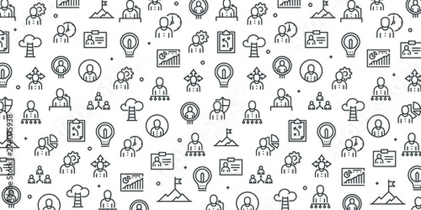 Obraz CAREER MANAGEMENT SEAMLESS PATTERN