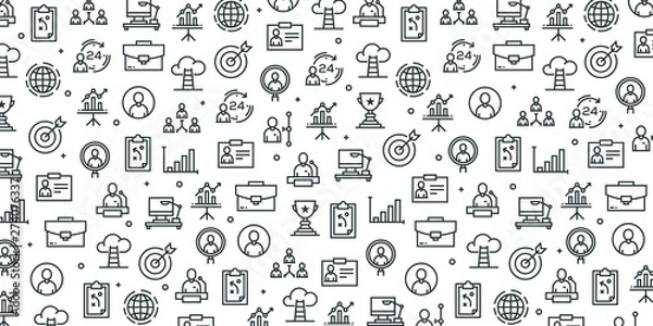 Obraz BUSINESS AND ADMINISTRATION SEAMLESS PATTERN