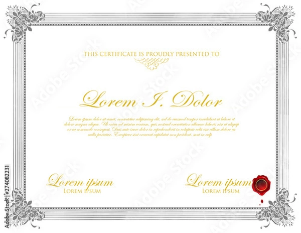 Fototapeta certificate template