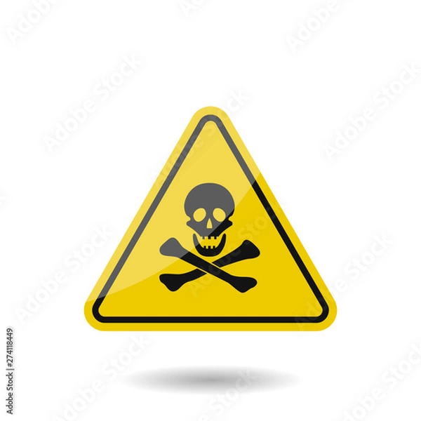 Fototapeta Danger vector sign