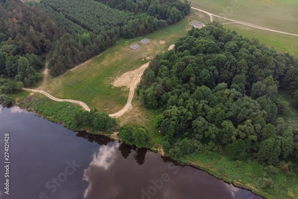 Fototapeta Aerial view of the Berezina River