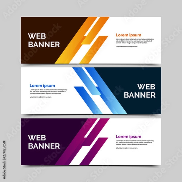 Fototapeta abstract vector banners.modern template design for web