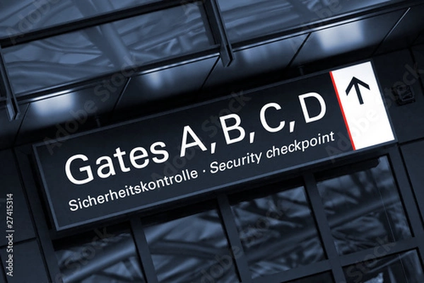 Obraz Zugang zu den Gates am Flughafen