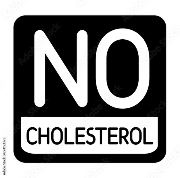 Fototapeta NO CHOLESTEROL black stamp on white