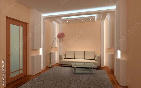 Fototapeta 3d interior lounge.