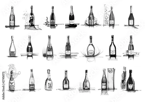 Fototapeta champagne collection