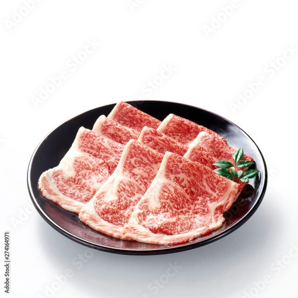 Fototapeta 牛肉しゃぶしゃぶ用-バック飛ばし-影イキ