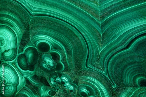 Obraz The green malachite. An ornamental stone. Photo texture. Macro.