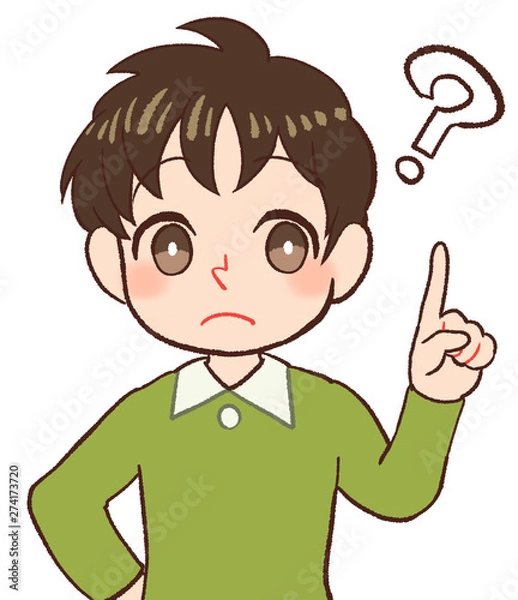 Fototapeta 疑問に思う子供