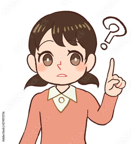 Fototapeta 疑問に思う子供