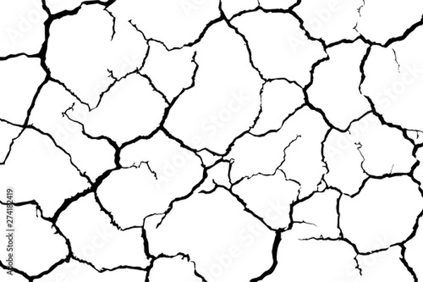 Fototapeta cracks ground for abstract background