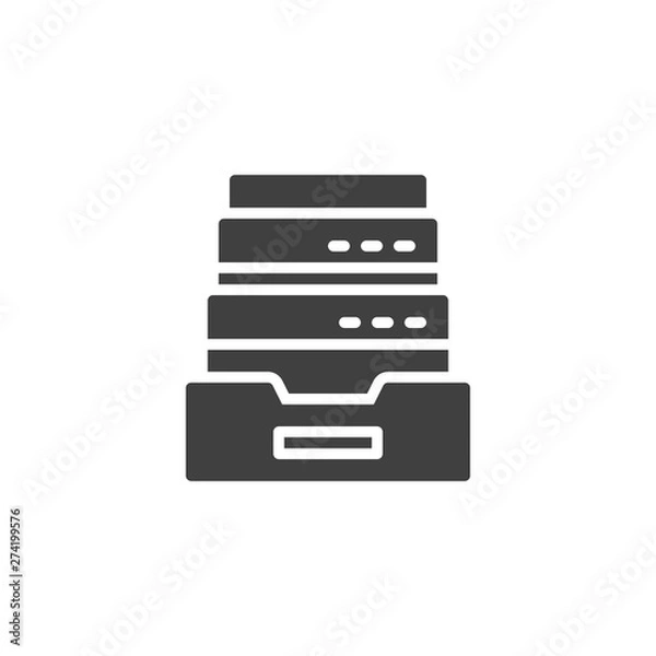 Fototapeta Browser history archive vector icon. filled flat sign for mobile concept and web design. Website history folder glyph icon. Symbol, logo illustration. Vector graphics