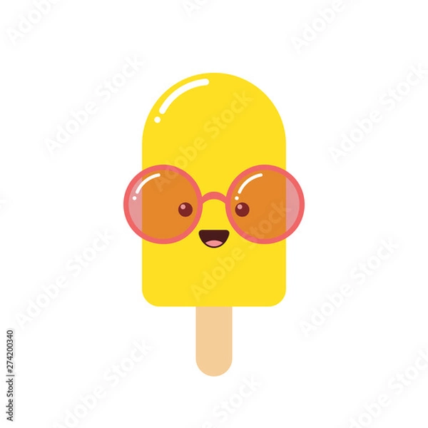 Obraz Cute cartoon ice cream