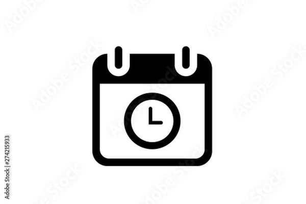 Fototapeta Time and date icon simple element illustration can be used for mobile and web