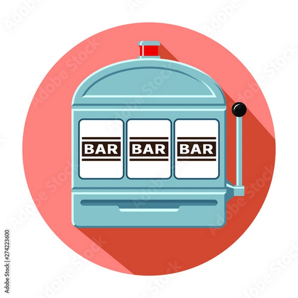 Obraz Bar slot machine icon vector illustration