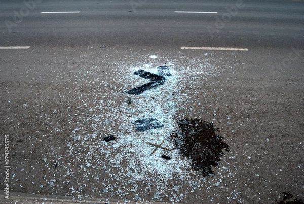 Obraz Auto glass and accident