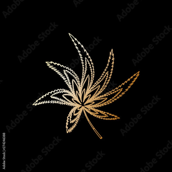 Fototapeta marijuana leaf design
