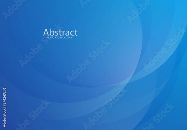 Fototapeta Abstract blue background, vector design, white light wave