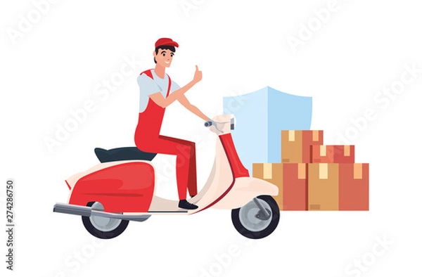 Fototapeta fast delivery logistic icon vector ilustrate