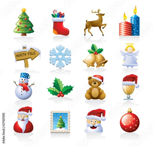 Obraz Christmas icons
