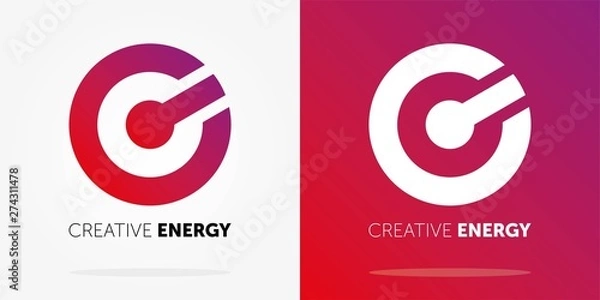 Fototapeta Creative Energy dynamic logo with gradient. abstract logo design. creative logo