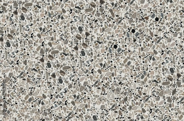 Fototapeta Terrazzo texture. Polished concrete floor and wall pattern. Color surface marble and granite stone, material for decoration