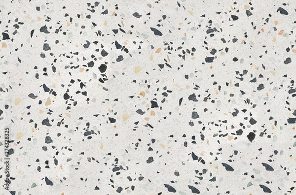 Fototapeta Terrazzo texture. Polished concrete floor and wall pattern. Color surface marble and granite stone, material for decoration