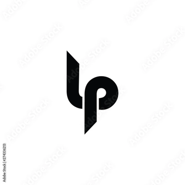 Obraz initial letter lp logo vector