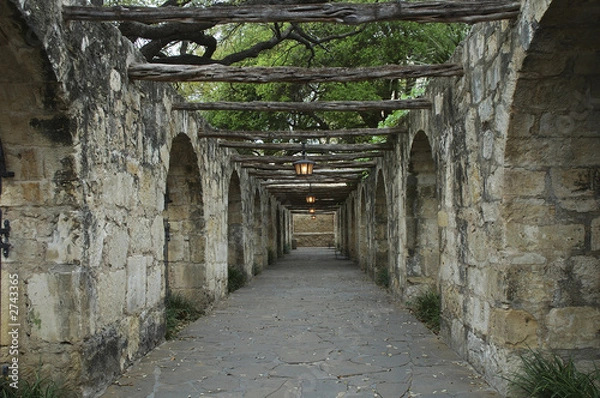 Obraz alamo chodnik w wieczornym blasku