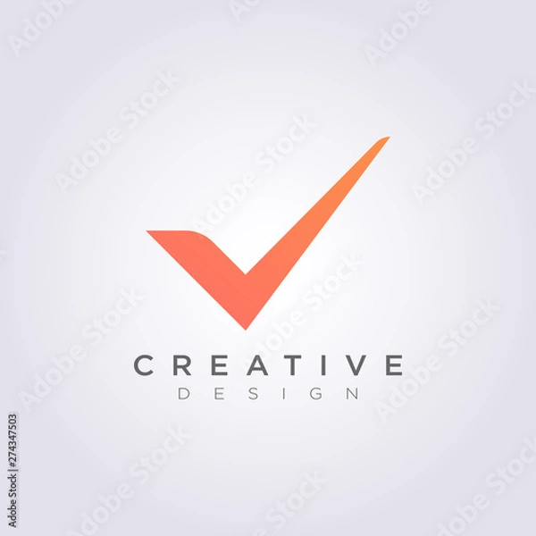 Fototapeta Checklist and Mark Vector Illustration Design Clipart Symbol Logo Template