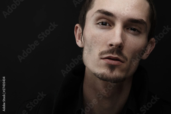 Obraz Young man's portrait. Close-up face.