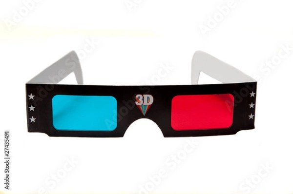Obraz 3d anaglyph glasses isolated on white background