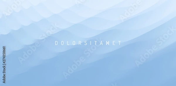 Obraz 3D wavy background with ripple effect. Vector illustration for design.