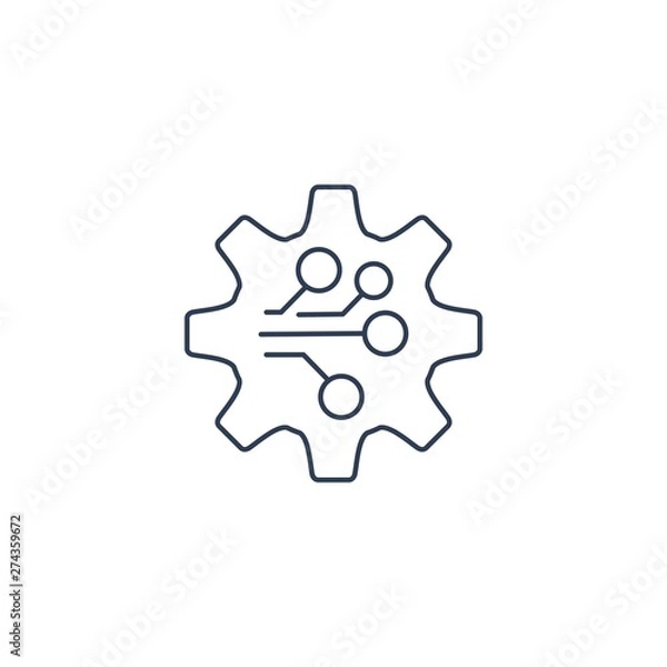 Fototapeta Transformation. Vector linear icon, white background.