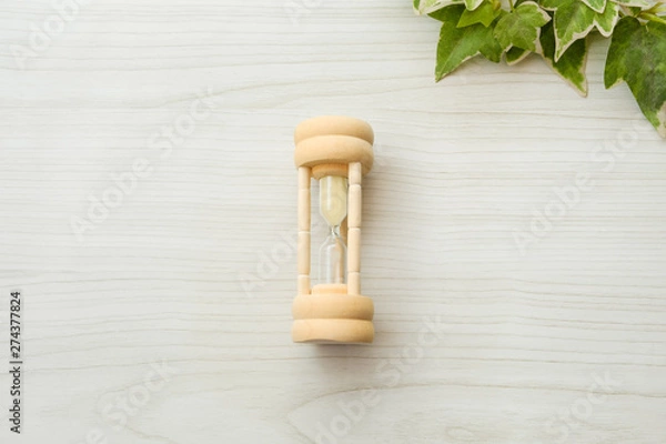 Fototapeta 砂時計　時　時間　イメージ　さわやか