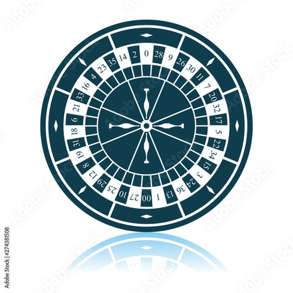 Fototapeta Roulette Wheel Icon
