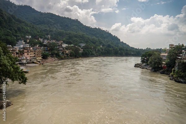 Obraz Ganges river in Rishikesh,India