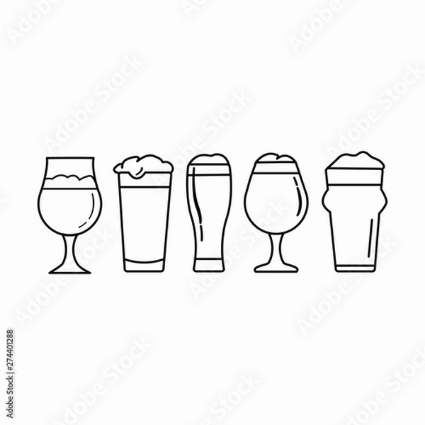 Obraz A set of transparent glass tumbler