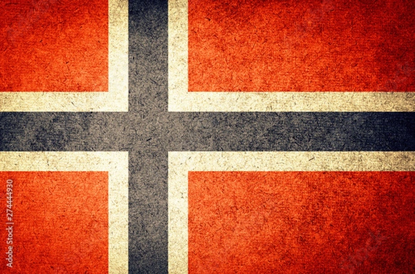 Obraz Grunge Flag of Norway
