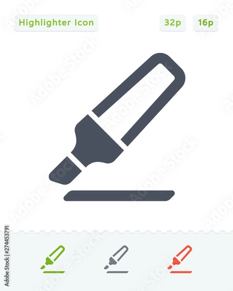 Obraz Highlighter - Sticker Icons