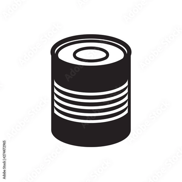 Obraz canned food vector icon