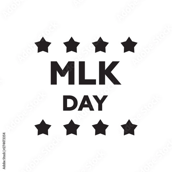 Obraz day of Martin Luther King vector icon