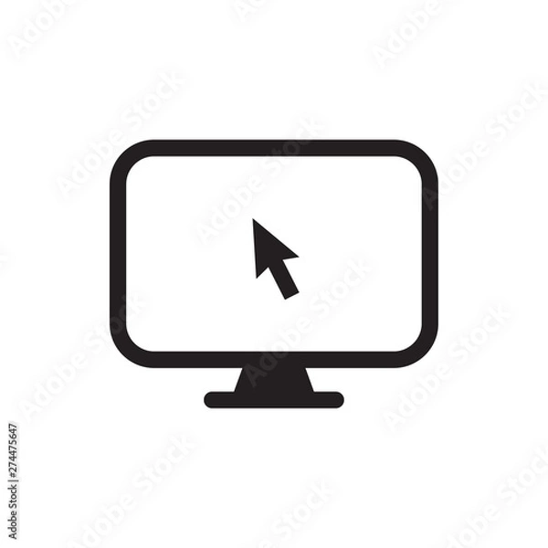 Obraz monitor cursor vector icon