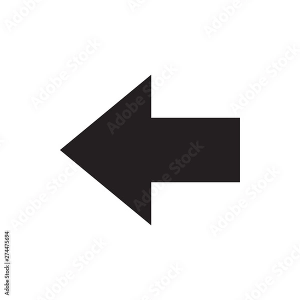 Obraz left arrow vector icon