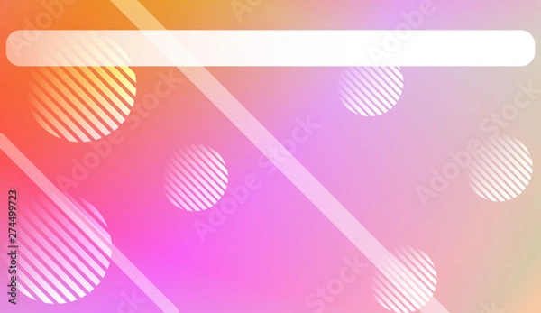 Fototapeta Colorful Gradient Color Background with Line, Circle. Wallpaper. For Brochure, Banner, Wallpaper, Mobile Screen. Vector Illustration