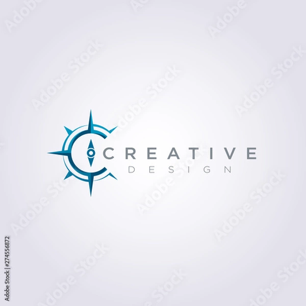 Fototapeta Arrow Compass Vector Illustration Design Clipart Symbol Logo Template