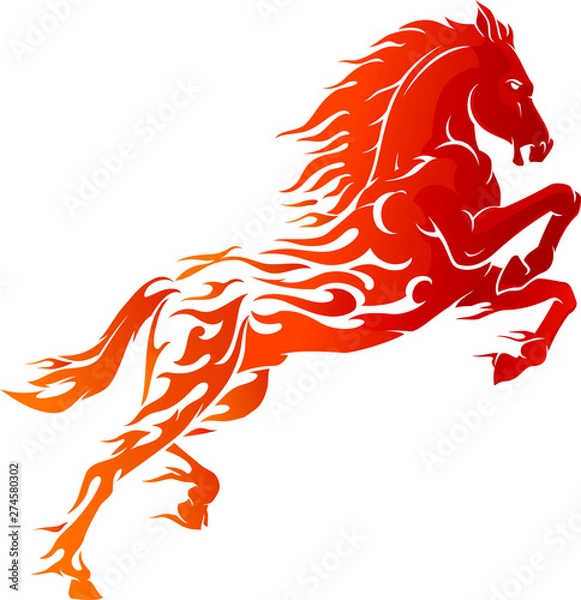 Fototapeta Horse Power Hot Flame