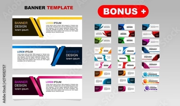 Obraz Vector abstract design banner web template.